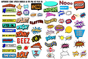 Superhero Comic Speech Bubbles
