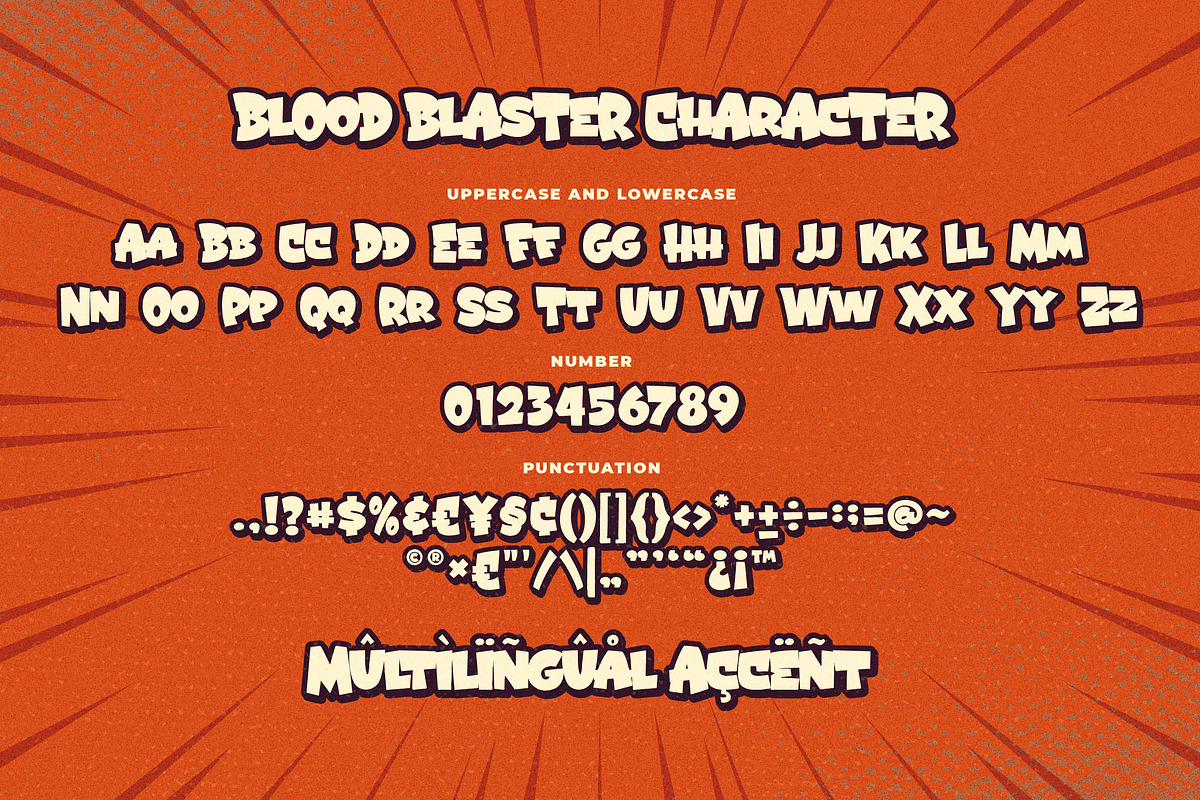 Blood Blaster a Bouncy Cartoon Font, a Font by Blankids Studio (Photo 7 of 8)