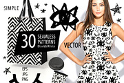 Black&White Patterns Collection, a Pattern Graphic by Iraida_Bearlala (Thumbnail 1 of 3)