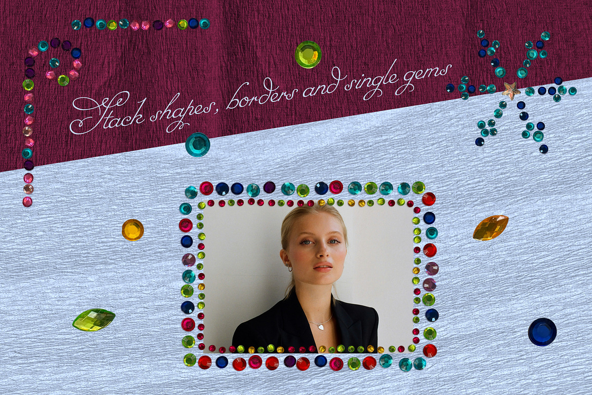 Rhinestone Christmas Tree and Frames, an Object Graphic by Anzhelika (Photo 3 of 9)