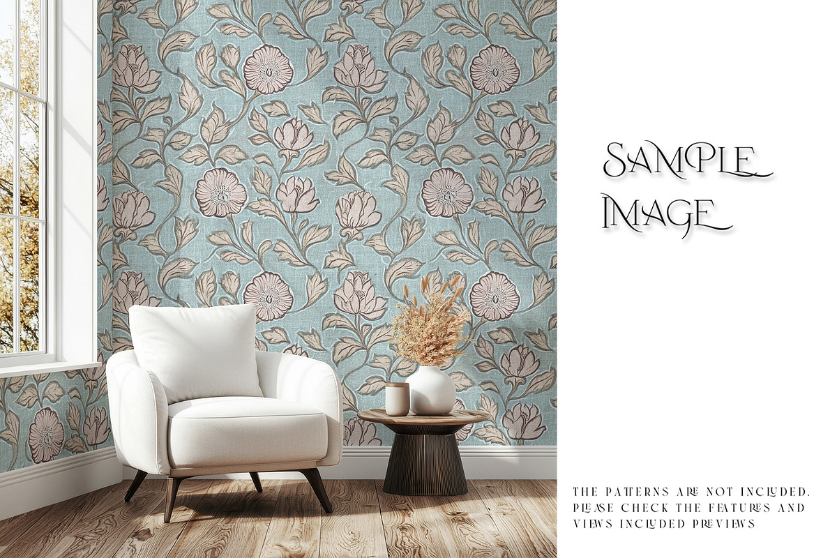 Living Room Wallpaper Mockups, a Product Mockup by mock-ups (Photo 15 of 16)