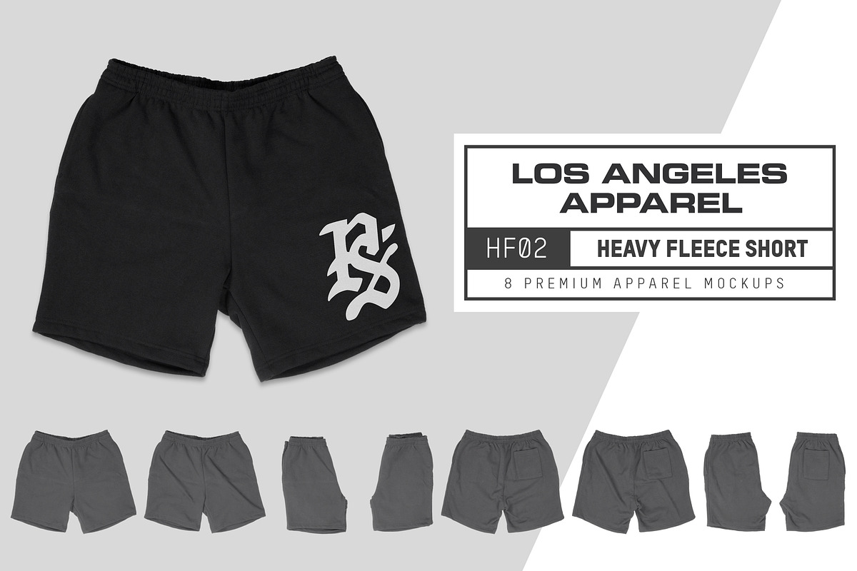 LA Apparel HF02 Heavy Fleece Short, a Bottom Mockup by Pixel Sauce™ (Photo 1 of 6)