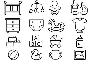 Baby care essentials illustrated in, an Object Illustration by ZinetroN