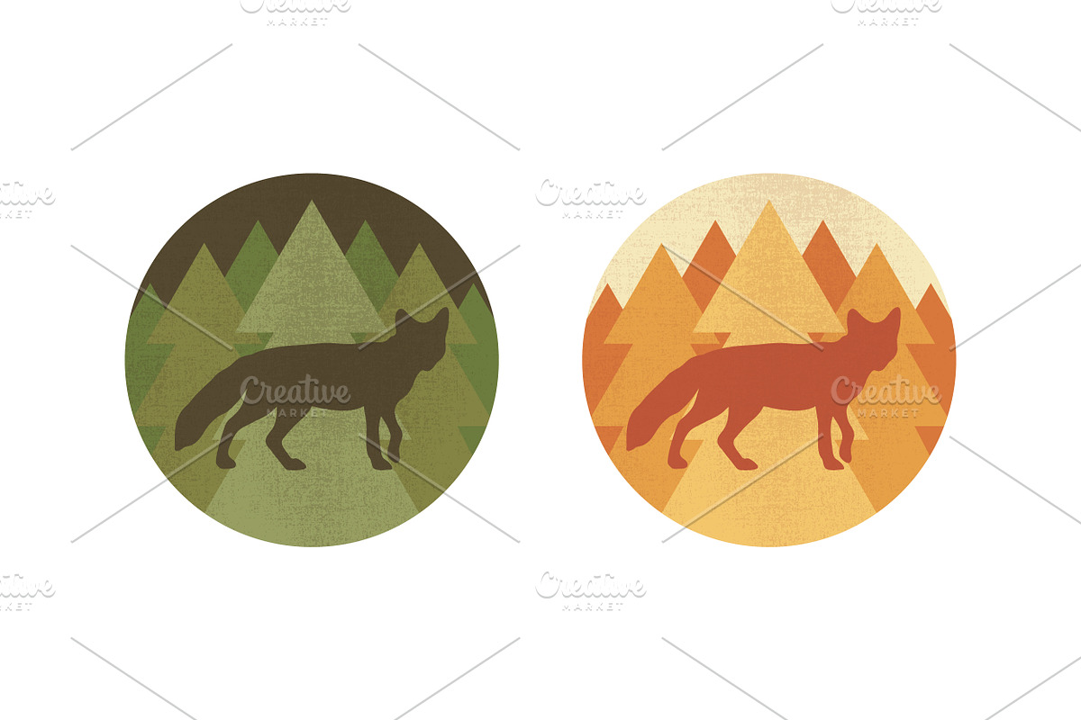Forest Animals Emblem Collection, an Animal Illustration by PsychocheArt (Photo 3 of 9)