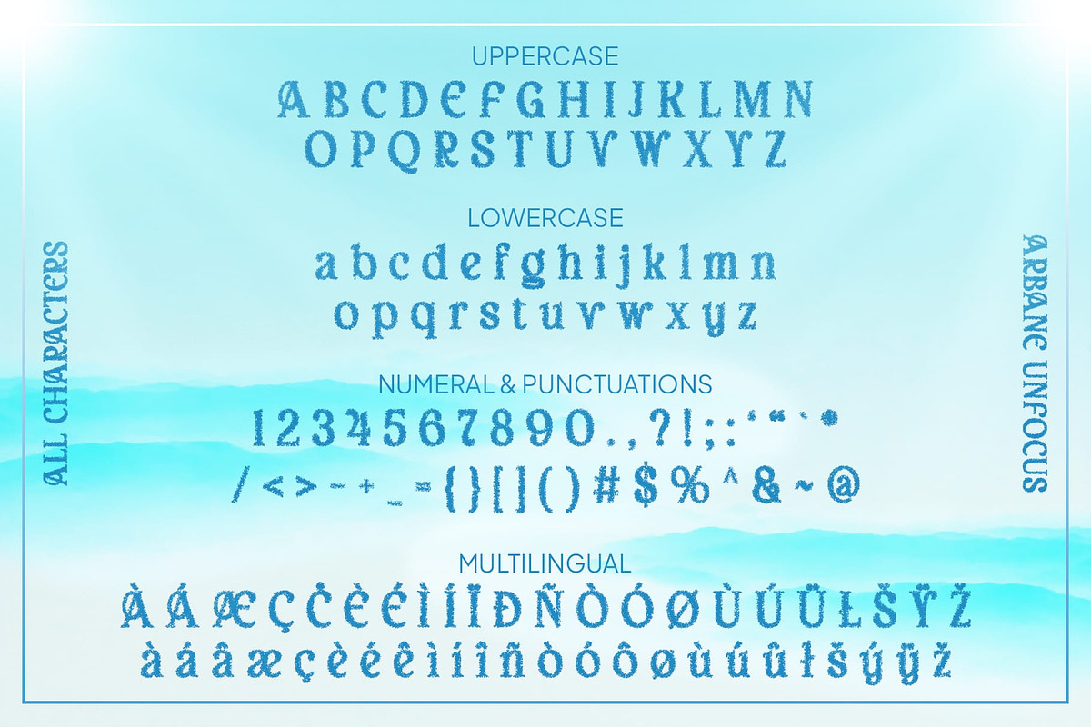 Arbane Unfocus, a Serif Font by Craft Supply Co. (Photo 8 of 8)