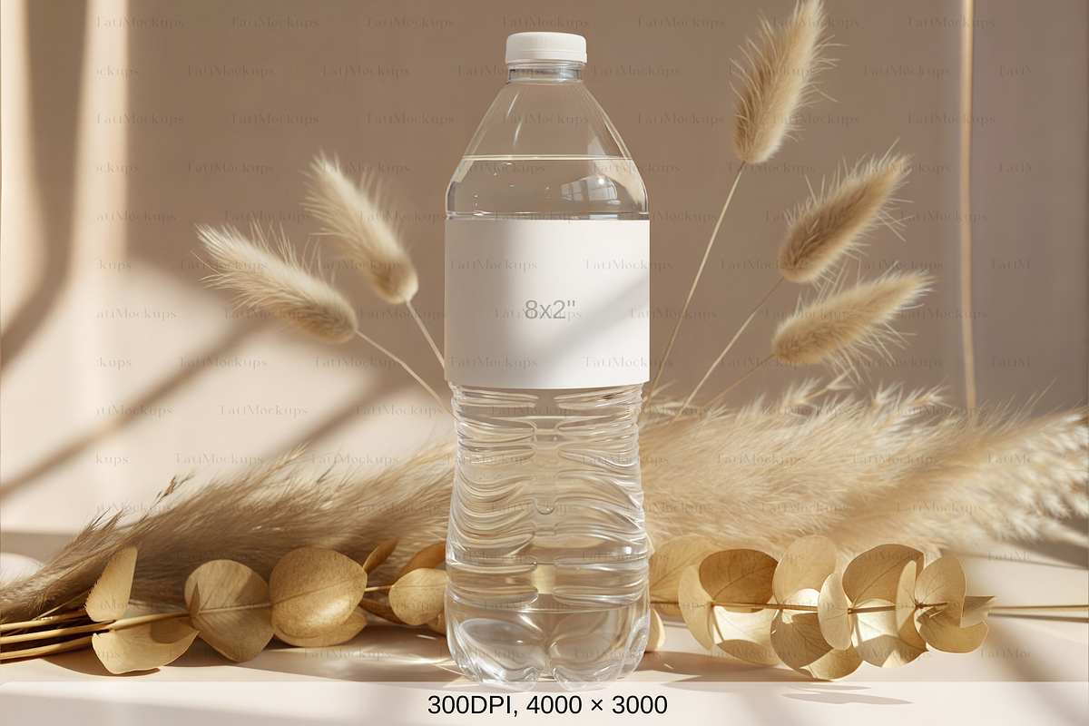 Minimalist Water Bottle Mockup Scene, a Product Mockup by TatiMockup (Photo 2 of 4)