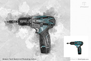 Tech Sketch Art Photoshop Action, an Action Add-On by SlideSalad (Thumbnail 40 of 49)