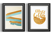 Gold Paint Brushes for Illustrator, a Brush Add-On by Transfuchsian (Thumbnail 4 of 4)