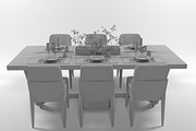 Dining furniture set 2807, a Furniture 3D Model by inDahouze (Thumbnail 8 of 11)