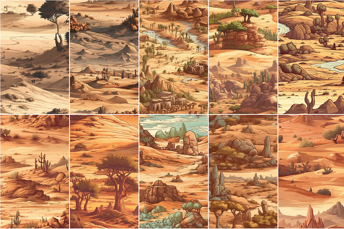 Mirage - Seamless Desert Patterns, a Pattern Graphic by Pixel Perfect ...