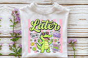 Cute Alligator Chill Vibes PNG, a Technology Illustration by OK Design (Thumbnail 2 of 5)