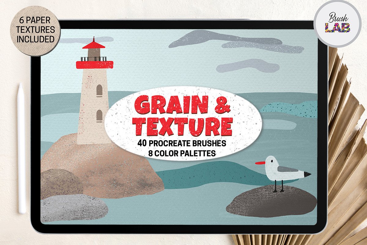 Grain & Texture Procreate Brushes, a Brush Add-On by Brush Lab (Photo 1 of 9)