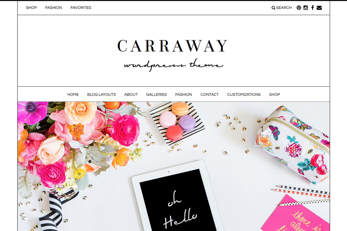 The Carraway Theme, a WordPress Template by angiemakeswebsites (Photo 1 of 5)
