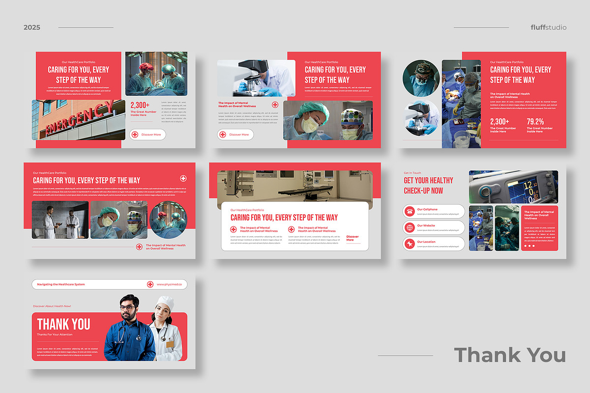Medical Healthcare Google Slides, a Design Template by fluffstudio (Photo 4 of 4)