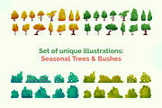 Trees and Bushes Illustration, a Graphic by 35lab (Thumbnail 2 of 6)