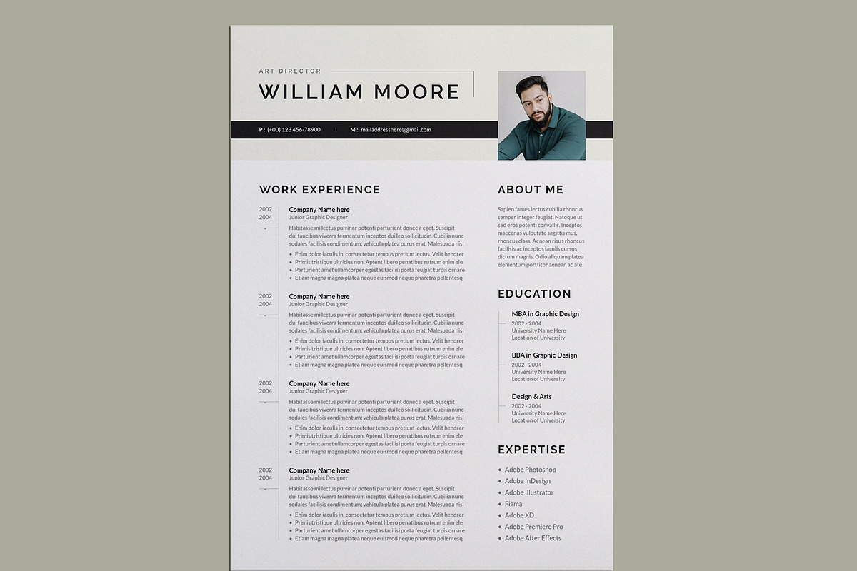 Professional Resume Template | Word preview 3