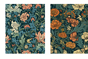 Seamless pattern with flowers, an Illustration by Pundateam (Thumbnail 5 of 5)