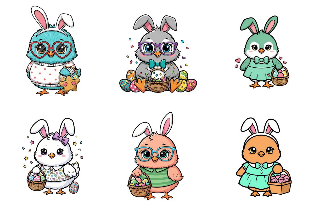 100 Kawaii Easter Chicks Transparent, an Object Graphic by XPERTDESIGNER (Photo 4 of 18)