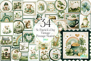 St. Patrick’s Day Vintage Postage, a Decorative Illustration by Design Station (Thumbnail 1 of 7)