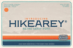 Hikearey - Retro Serif Font