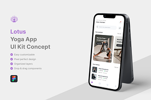 Lotus - Yoga App UI Kit, an UI Kit Template by iDoodle Studio