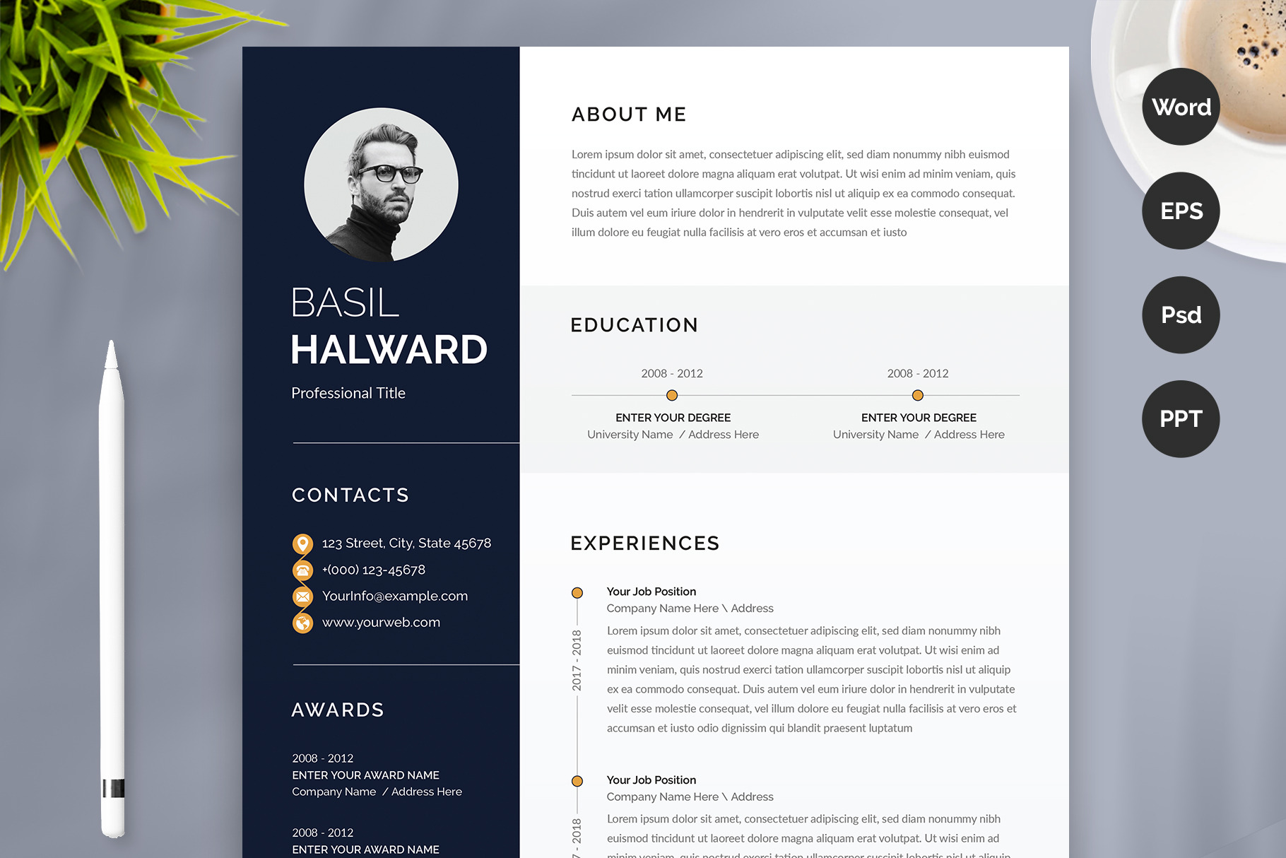 Resume CV, a Resume Template by Aspect_Studio