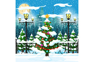 Christmas Nature Cityscape