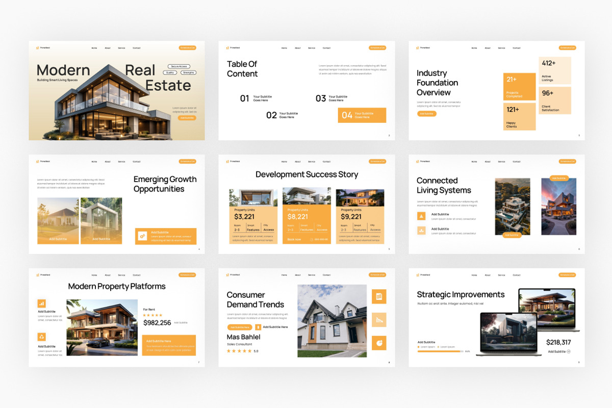 Modern Real Estate Google Slides, a Presentation Template by Loin Studio (Photo 3 of 4)