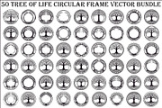 Tree of Life Circle Frame Bundle, an Illustration by Gaye Art (Thumbnail 1 of 51)