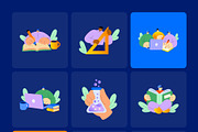 100 Back to School Flat Stickers, an Education Illustration by Brickclay (Thumbnail 9 of 13)