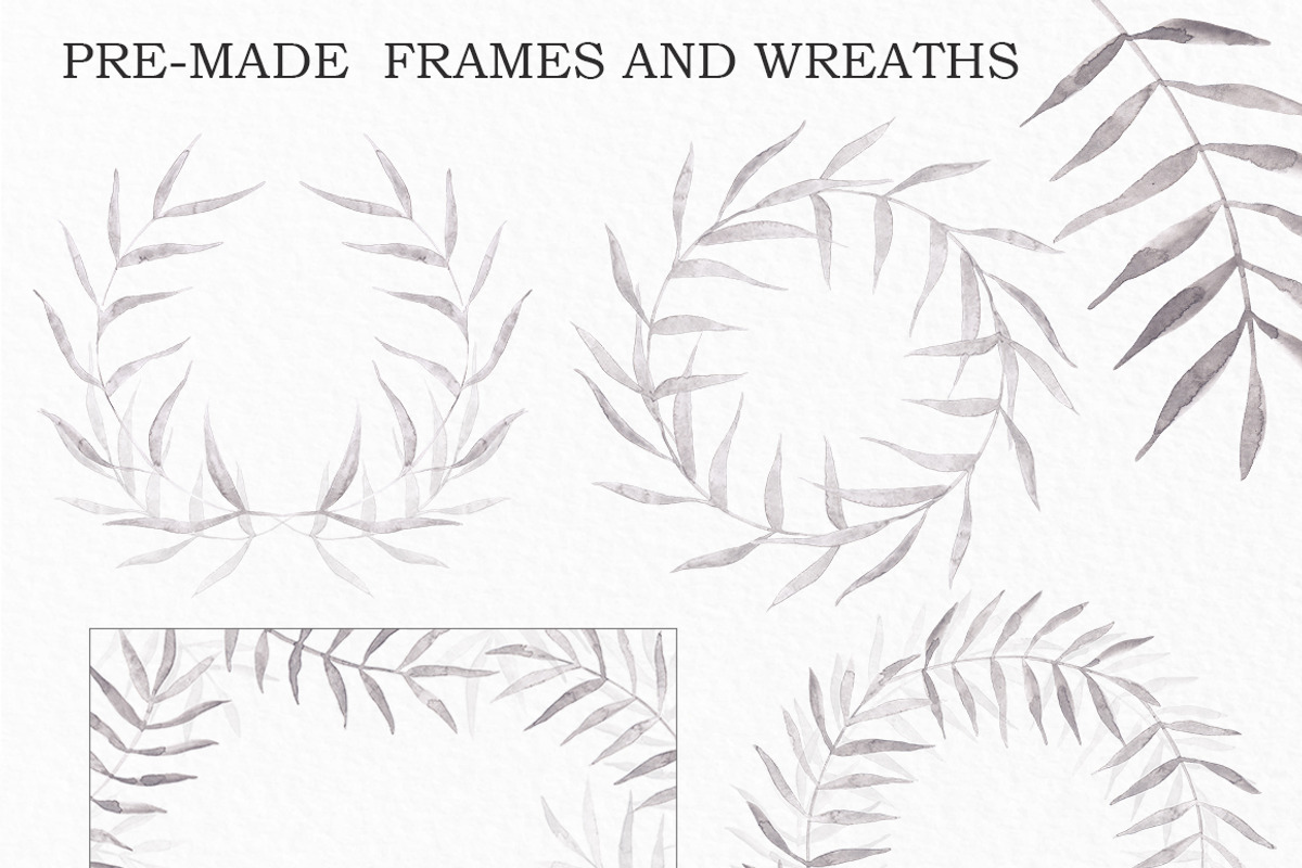 TROPICAL SHADOWS Watercolor Pack, an Illustration by Yashroom (Photo 2 of 5)