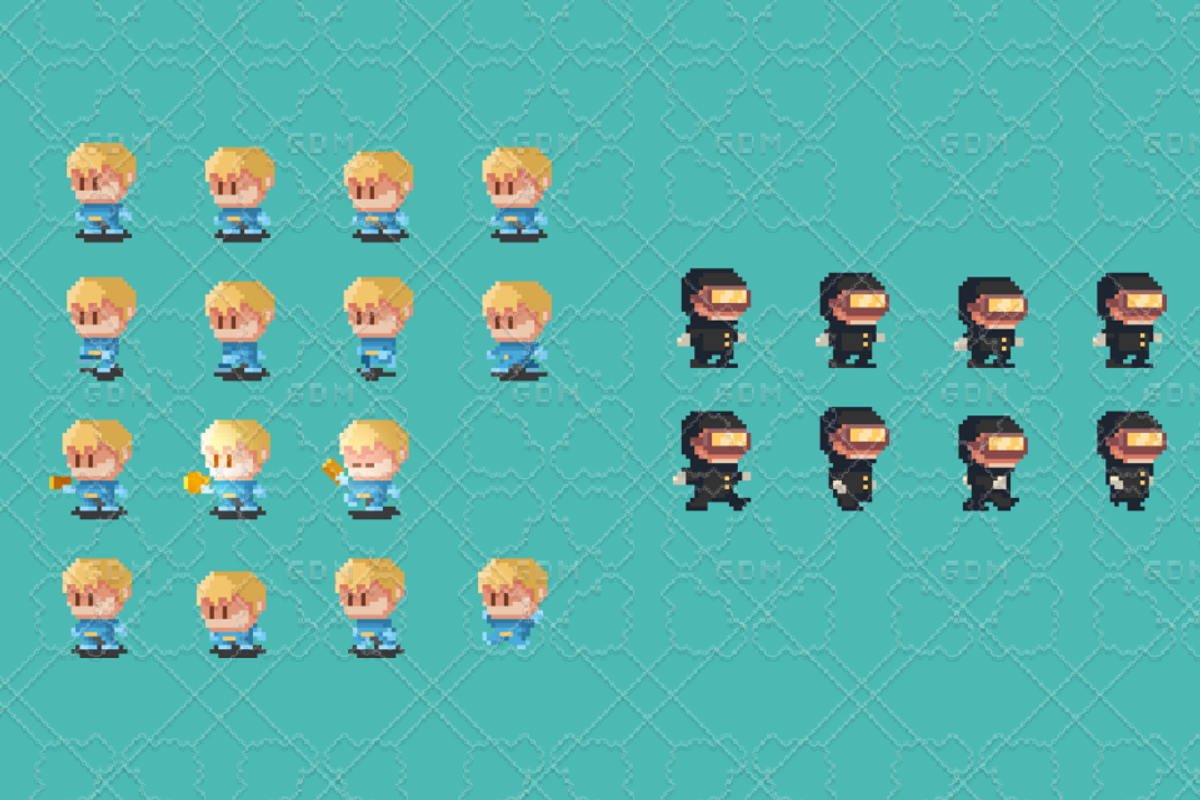 32x32 Sci-fi platformer/shooter pack, an Illustration by Fassous game assets (Photo 2 of 3)