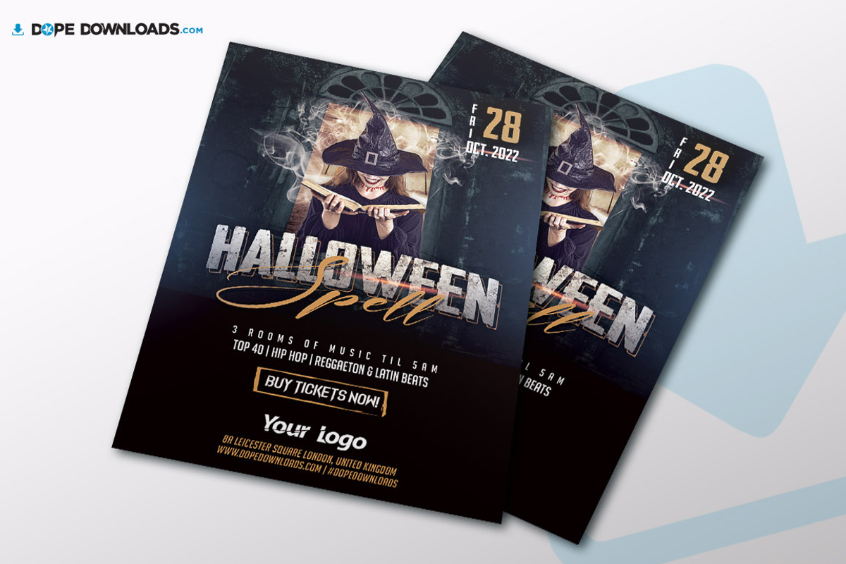Halloween Spell Flyer Template, a Flyer Template by DopeDownloads (Photo 2 of 3)