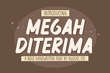 Megah Diterima A Bold Handwritten