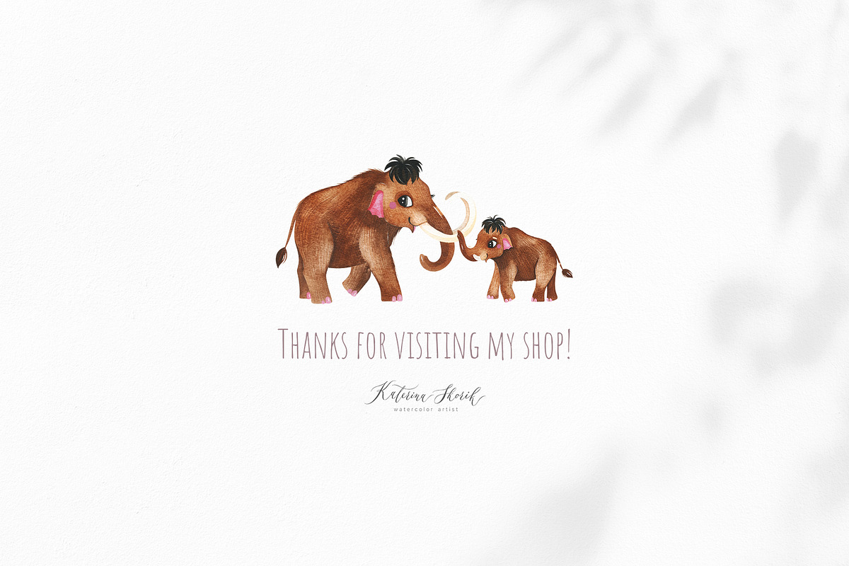 Paleolithic.Watercolor collection., an Animal Illustration by Kate_Rina (Photo 5 of 5)