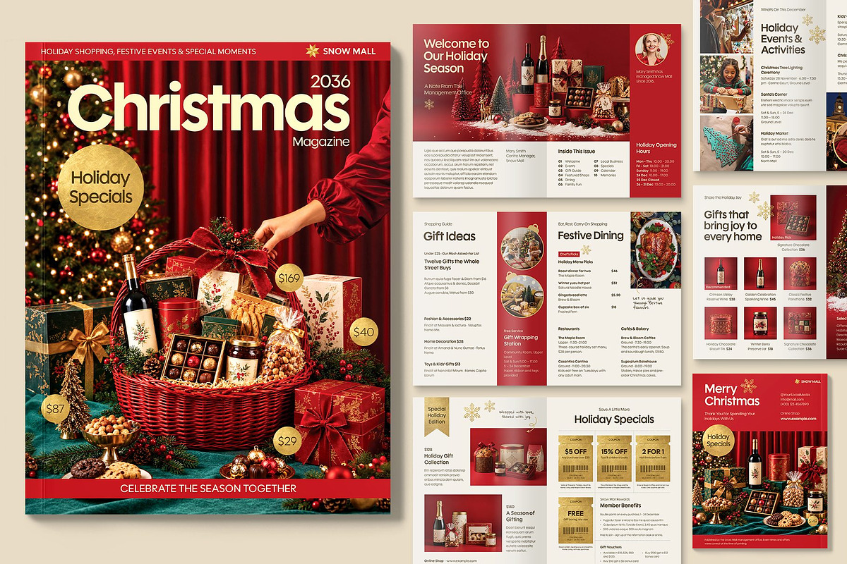 Christmas Shopping Magazine Template, a Magazine Template by BrandPacks (Photo 5 of 5)