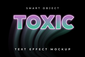 Toxic Text Effect Mockup, a Layer Style Add-On by ContestDesign