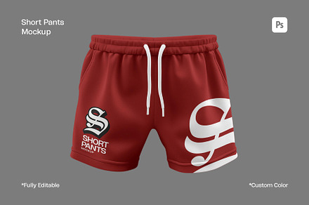 Short Pants Mockup, a Bottom Mockup by sweetmaroon.studio