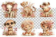 Safari Animal Clipart Bundle, a Seasonal Illustration by Daily.Designs (Thumbnail 3 of 5)
