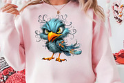 Crazy Bird Clipart, a Seasonal Illustration by CreationArt (Thumbnail 3 of 6)