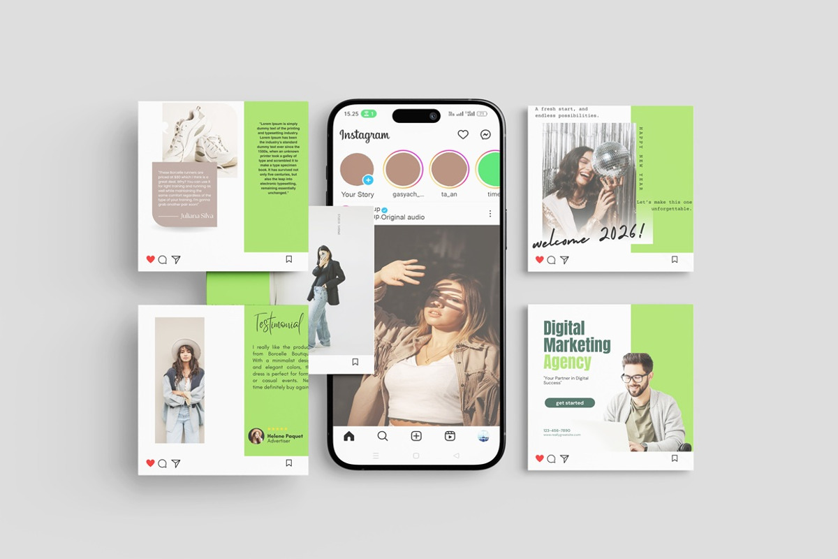 High Quality Social Media Instagram, a Merchandise Mockup by Ataku Design (Photo 2 of 5)
