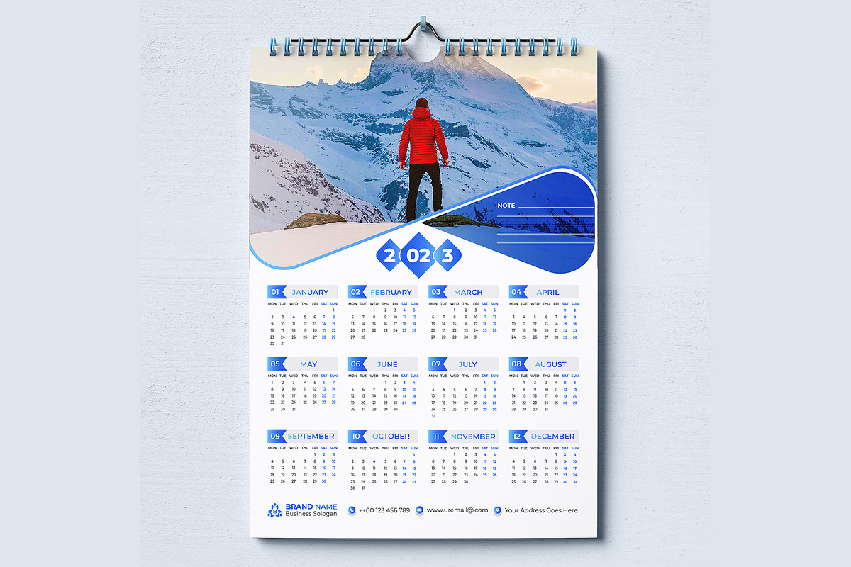 Corporate wall calendar 2023, a Templates & Theme by pixelcreatx (Photo 3 of 4)