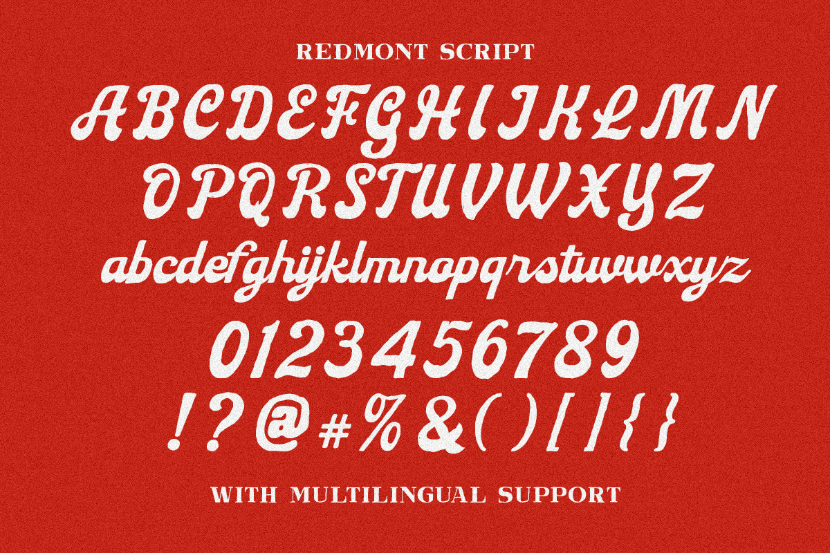 Redmont Retro Font Duo, a Script Font by Letterhend Studio (Photo 7 of 10)