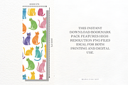 Whimsy Cats Bookmarks Png Bundle, an Animal Illustration by Markicha Art (Thumbnail 6 of 12)