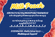Milk Peach - Quirky Playful Script, a Script Font by Four Lines Std. (Thumbnail 6 of 9)