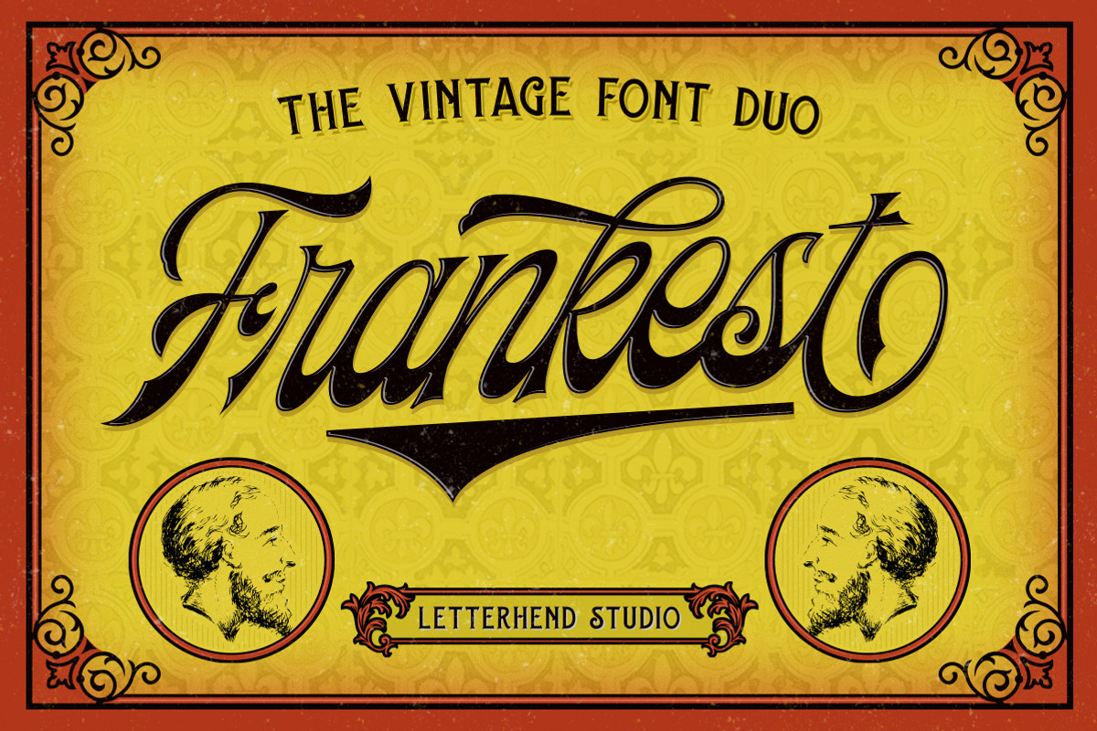 Frankest - The Vintage Font Duo, a Script Font by Letterhend Studio (Photo 1 of 11)