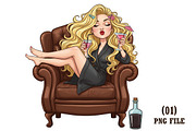 Watercolor Funny Coffee Cup PNG, an Illustration by DreamArtGraphic (Thumbnail 1 of 5)