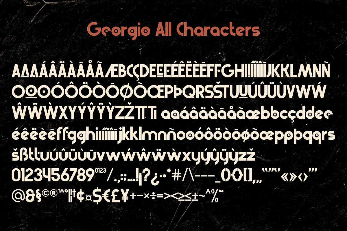 Georgio | Retro Typeface, a Sans Serif Font by Almeera Std (Photo 5 of 10)