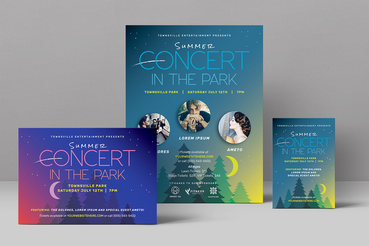 Summer Concert Flyer Template, a Flyer Template by StockLayouts (Photo 1 of 3)