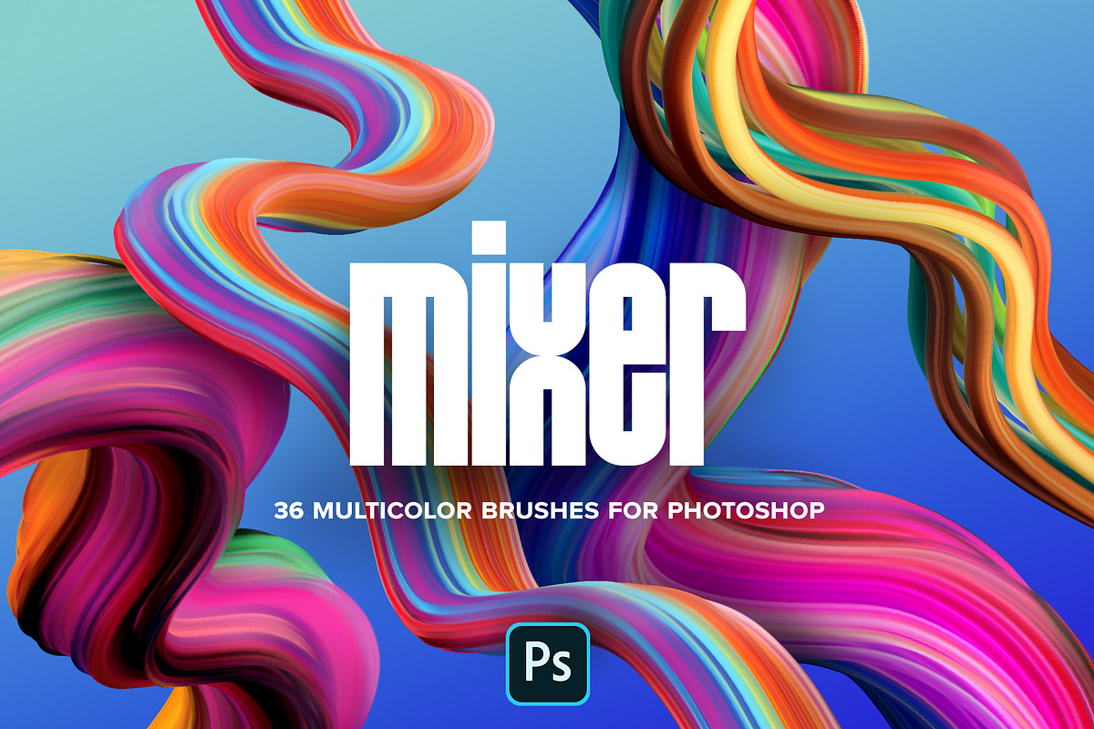 Mixer: Multicolor Photoshop Brushes, a Brush Add-On by Chroma Supply (Photo 1 of 19)